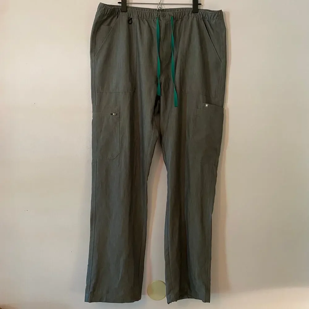FIGS Graphite Gray Cairo Cargo Scrub Pants Uniform Nurse Doctor Men's size XXL